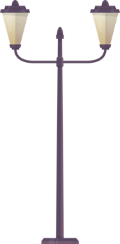 Cartoon city street light clip art png