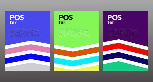 Vector colorful abstract fluid poster and banner template