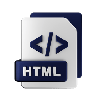 3d html file icon illustration png