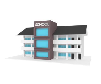 3d illustration of a school building png