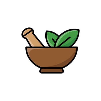 mortar and pestle icon vector design template