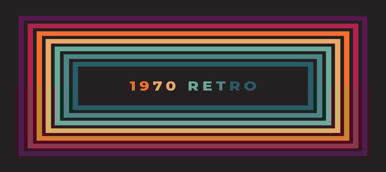 Abstract colorful 70s background vector. Vintage Retro Colors from the 1970s 1900s, 80s, 90s. retro style wallpaper with lines, rainbow stripes. suitable for poster, banner, decorative, wall art. vector