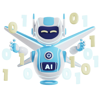 Quantum computing programming with AI 3d artificial intelligence icon png