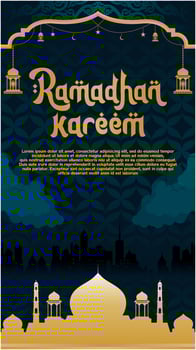 marhaban ya ramadan social media post design vector