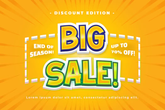 Sale Promo Text Effect vector