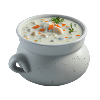 Clam chowder png, Transparent background png