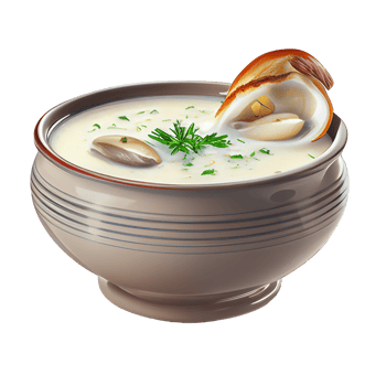 Clam chowder png, Transparent background png