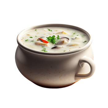 Clam chowder png, Transparent background png