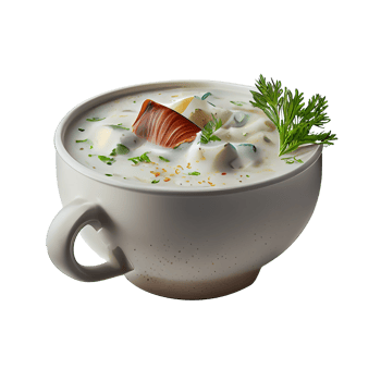Clam chowder png, Transparent background png