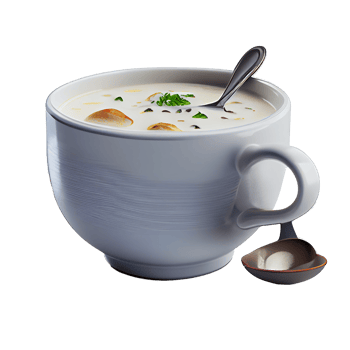 Clam chowder png, Transparent background png