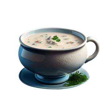 Clam chowder png, Transparent background png