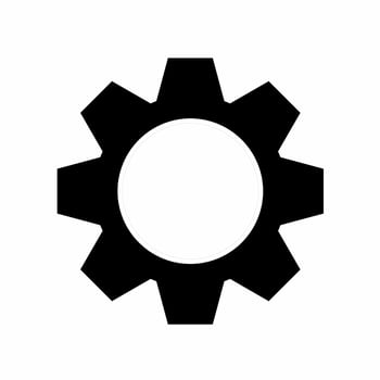Gear icon simple vector illustration.