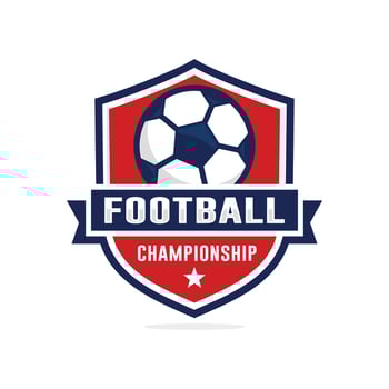 Football soccer championship logo design vector