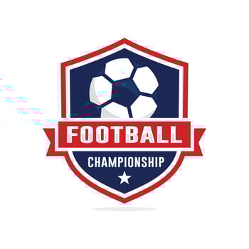 Football soccer championship logo design vector