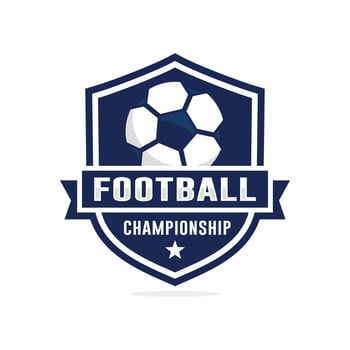 Football soccer championship logo design vector