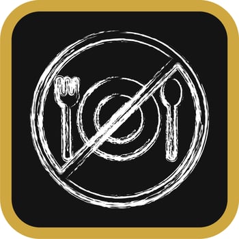Icon fasting. Islamic elements of Ramadhan, Eid Al Fitr, Eid Al Adha. Icons in chalk style. Good for prints, posters, logo, decoration, greeting card, etc. vector