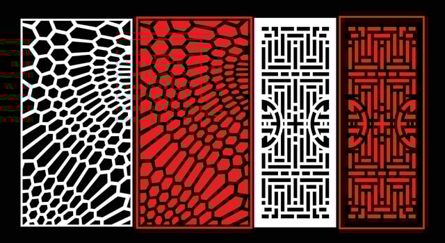 Decorative wall panel set chinese mdf cnc router laser cutting pattern design for mdf wood cutting vector Cnc Router Design Foamsheet, Acrylic and CNC Machine Cutting, EPS File.