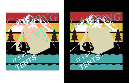 CAMPING T-SHIRT DESIGN VACTOR , Mountain T-SHIRT DESIGN  VACTOR vector