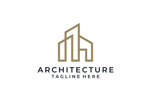 Architecture property building logo design vector