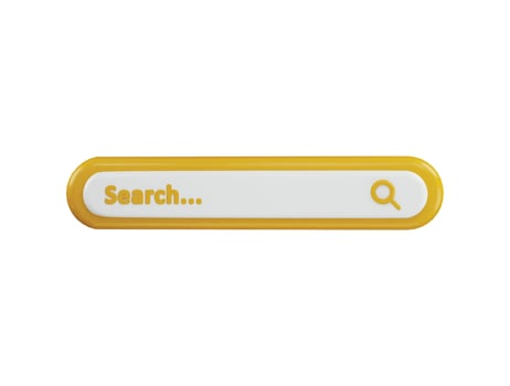 search bar icon 3d rendering vector illustration