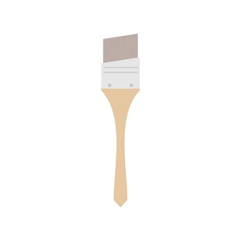 paint brush flat design vector illustration isolated on white background.