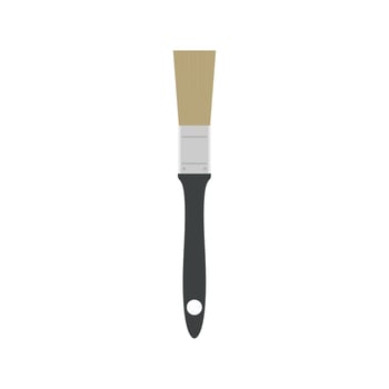 paint brush flat design vector illustration isolated on white background.