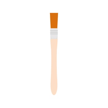 paint brush flat design vector illustration isolated on white background.