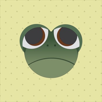 Frog Head Logo with Golden Ratio vector