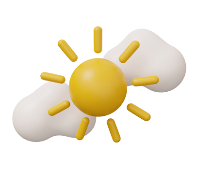 sun cloud 3d weather png