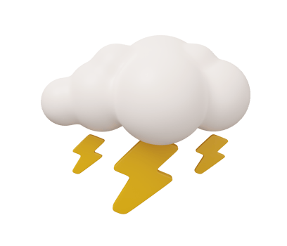 thunderbolt cloud 3d weather png