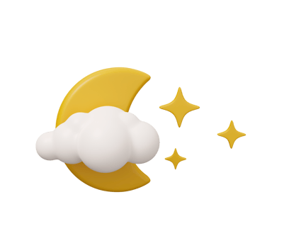 moon cloud 3d weather png