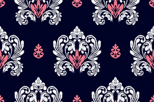 Abstract Hand Drawing Bohemian Ikat Ethnic Tribal Geometric Shapes Seamless Vector Pattern Isolated Background