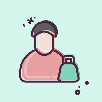 Icon Man. related to Black Friday symbol. shopping. simple illustration vector