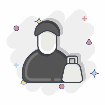 Icon Man. related to Black Friday symbol. shopping. simple illustration vector
