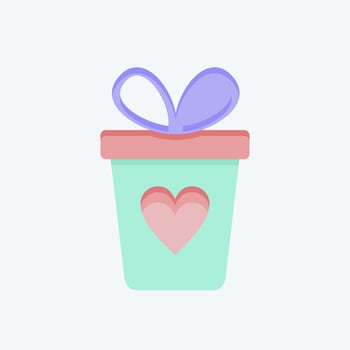 Icon Gift Box. related to Black Friday symbol. shopping. simple illustration vector