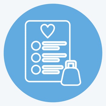 Icon Wishlist. related to Black Friday symbol. shopping. simple illustration vector