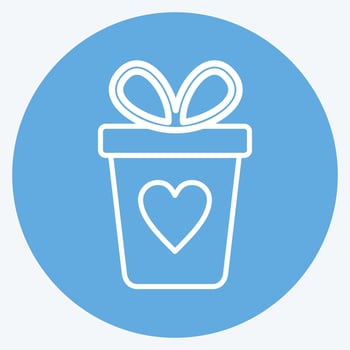 Icon Gift Box. related to Black Friday symbol. shopping. simple illustration vector