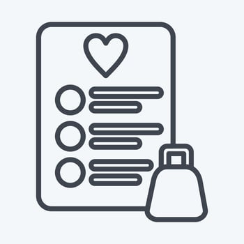 Icon Wishlist. related to Black Friday symbol. shopping. simple illustration vector