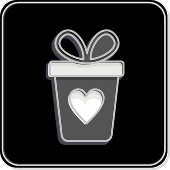 Icon Gift Box. related to Black Friday symbol. shopping. simple illustration vector