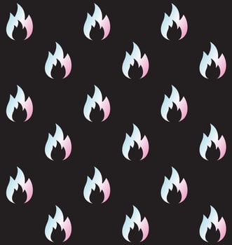Vector seamless pattern of holographic fire sign