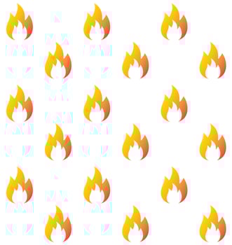 Vector seamless pattern of orange gradient fire
