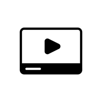 Video player icon for streaming movies or playing media vector