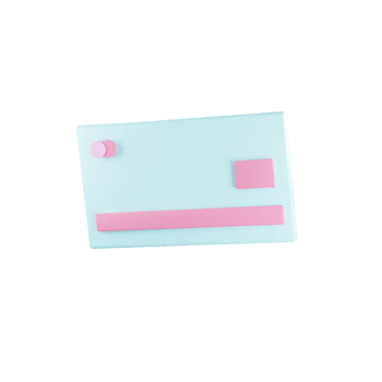 3D render online payment credit card with payment protection concept. png