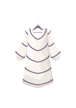 Women's dress is isolated on a white background. Cartoon style. . vector