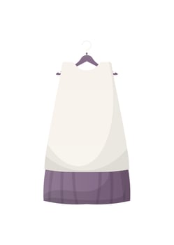Women's dress is isolated on a white background. Cartoon style. . vector