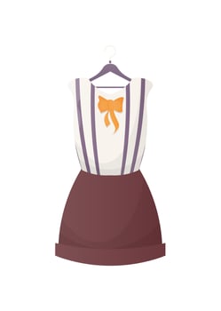 Women's dress is isolated on a white background. Cartoon style. . vector