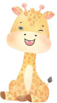 cute watercolour happy baby innocence giraffe wildlife animal cartoon nursery illustration png
