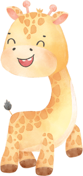 cute watercolour happy baby innocence giraffe wildlife animal cartoon nursery illustration png