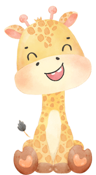 cute watercolour happy baby innocence giraffe wildlife animal cartoon nursery illustration png