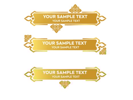 Gold Lower third Thai Style Luxury Vector